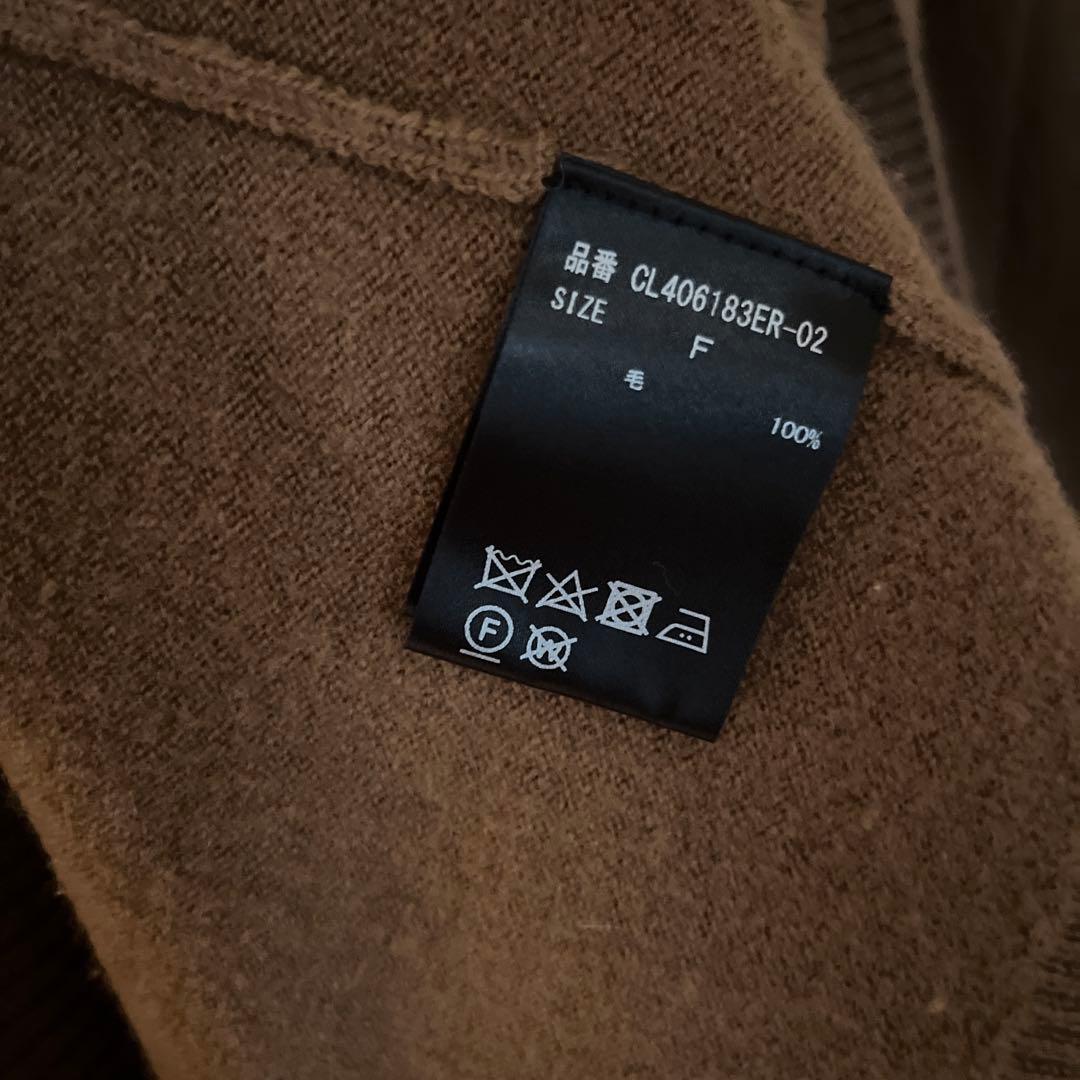 curensology2024FW アッシュクウールカーディガン　キャメル54