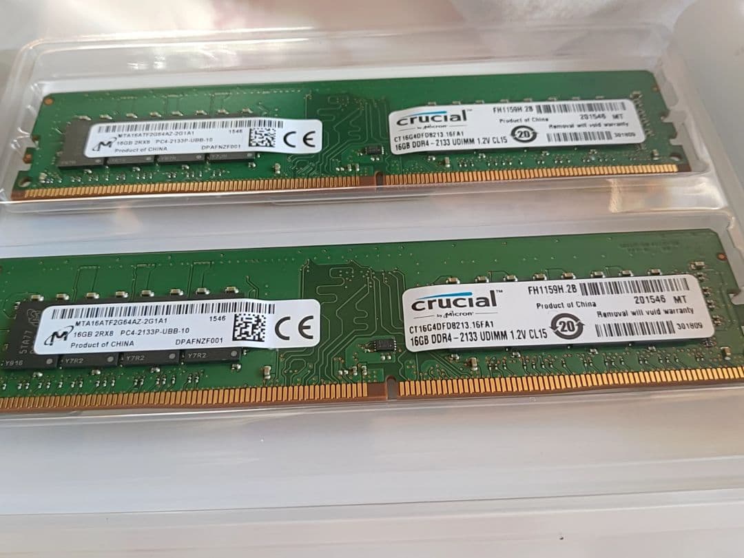 Crucial DDR4 32GB (16GB×2) 2133 デスクトップ