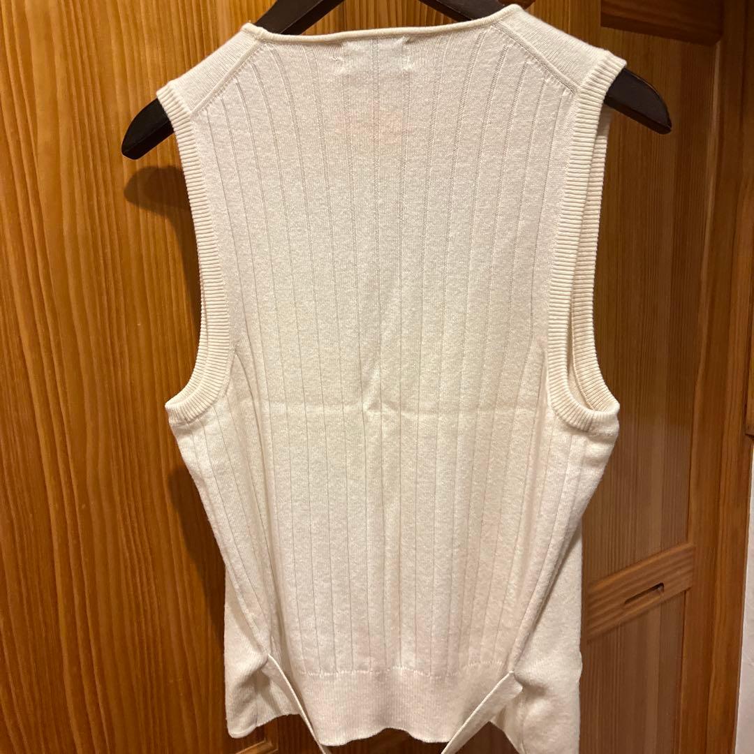 Settefili Cashmere アイボリー カシミヤニットジレ イタリア