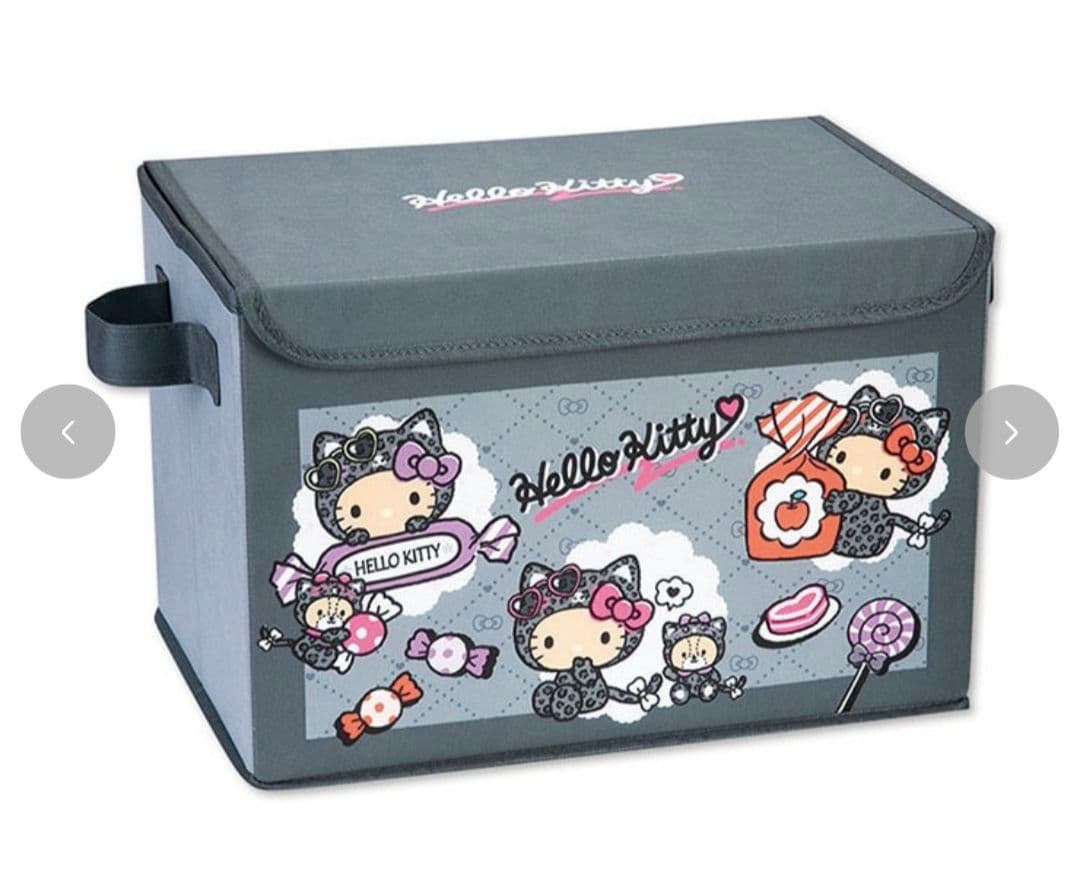 【新品未開封】➃ハローキティ　日焼けキティ　ヒョウ柄　フタ付収納ボックス　3点