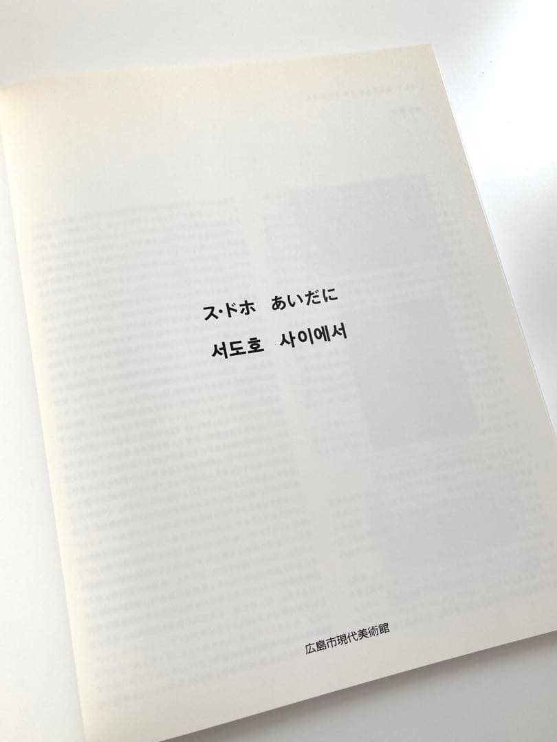 図録　Do Ho Suh「in between　あいだに」　広島市現代美術館