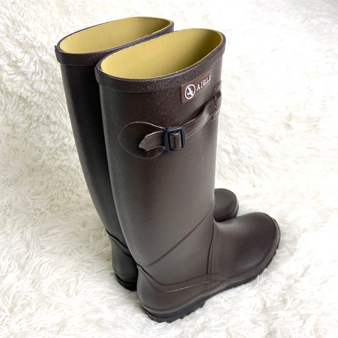 即日発送可✨AIGLE エーグル　レインブーツ　長靴 24〜24.5cm 38
