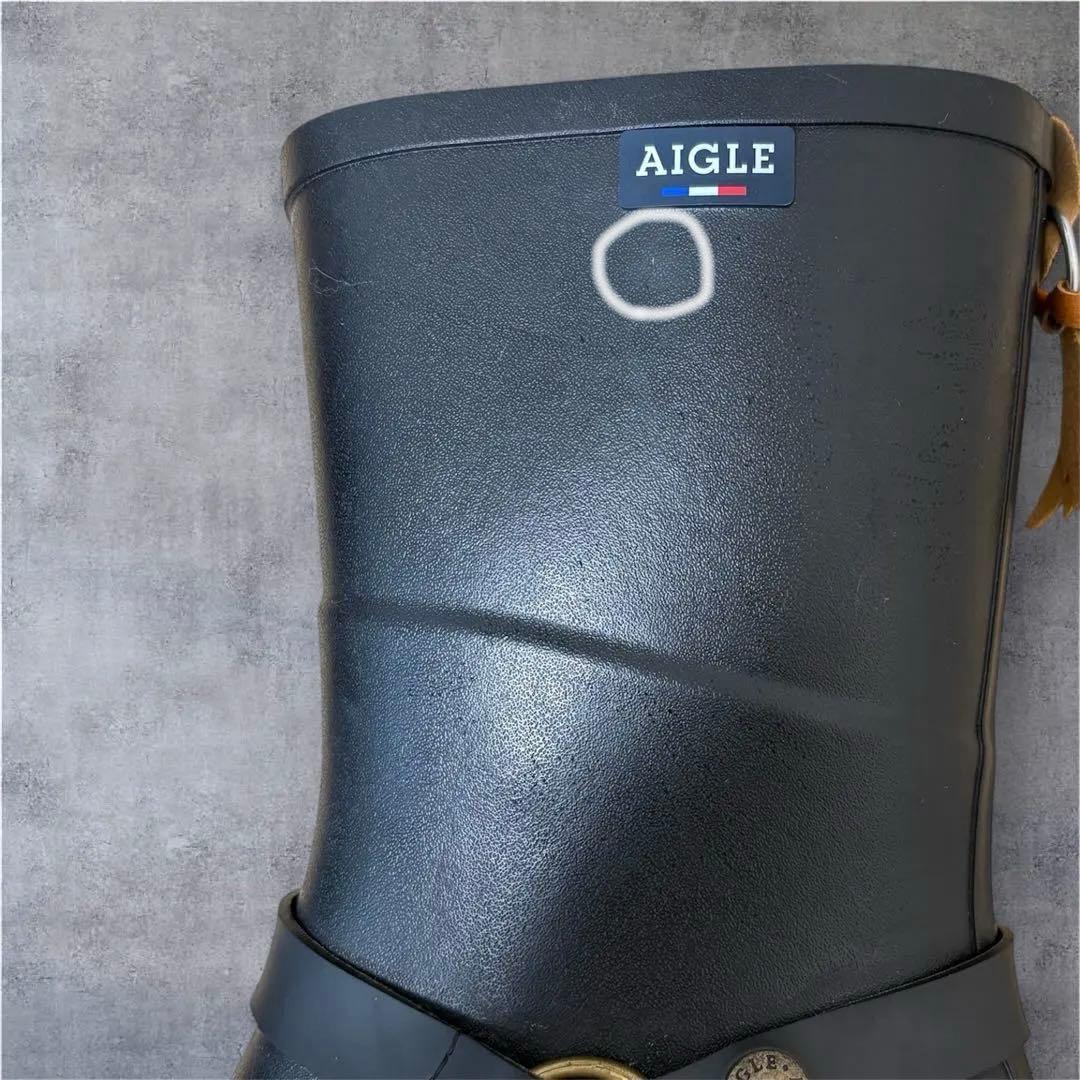 美品✨AIGLE エーグル ブラック 長靴 レインブーツ 38 24cm