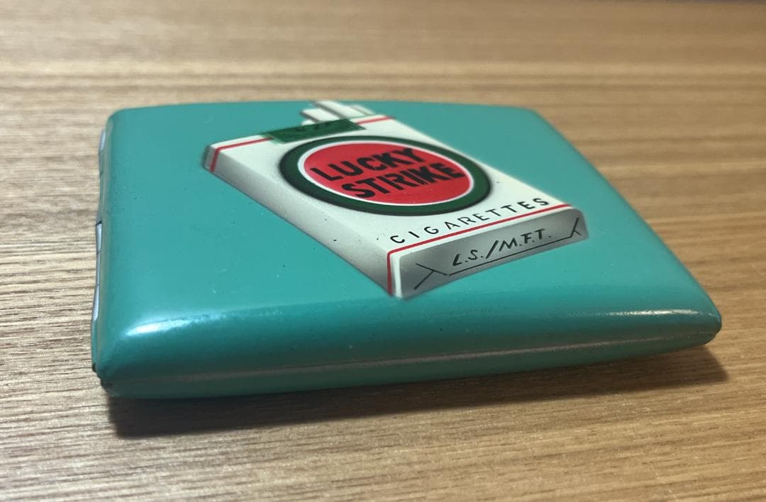 古い ラッキーストライク アルミ製 シガレットケース LUCKY STRIKE