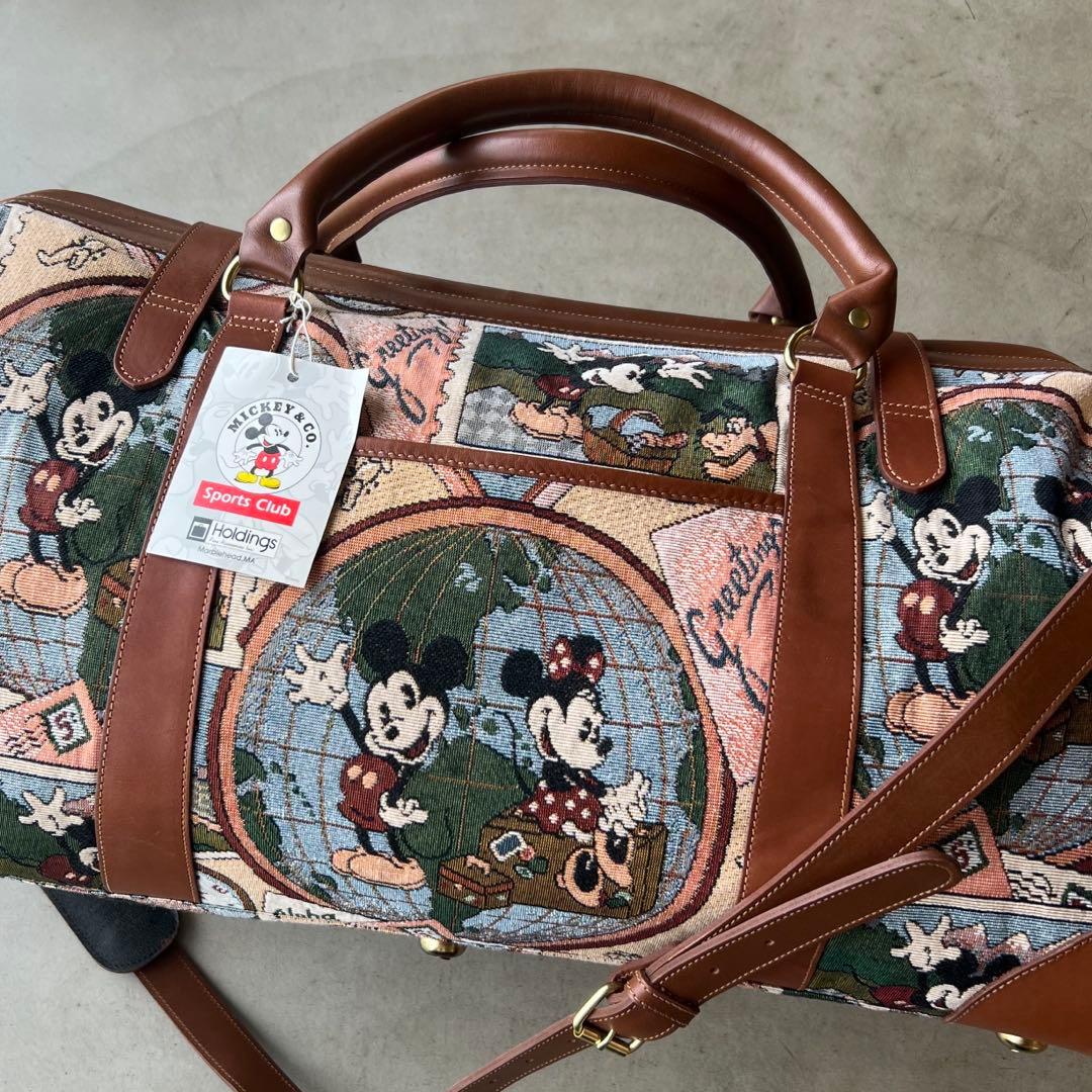 【Disney VINTAGE】ディズニー　ボストンバッグ　旅行カバン　ミッキー