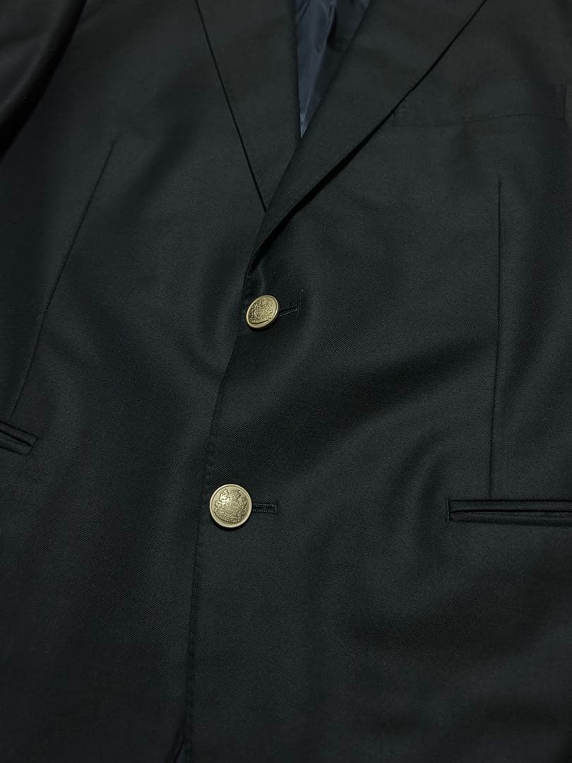 Aquascutum テーラードジャケット ブラック 日本製 毛100% 美品