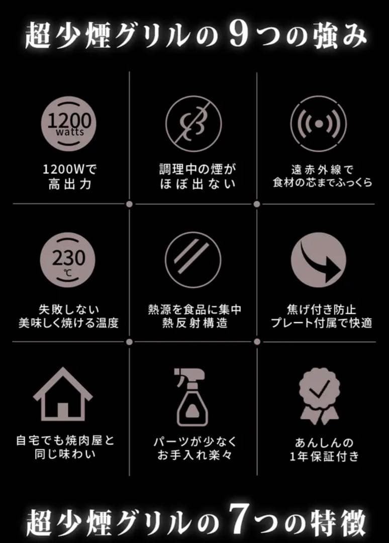 G/GLAMP グランプ 超少煙グリル DX SG03-BK 収納ケース付
