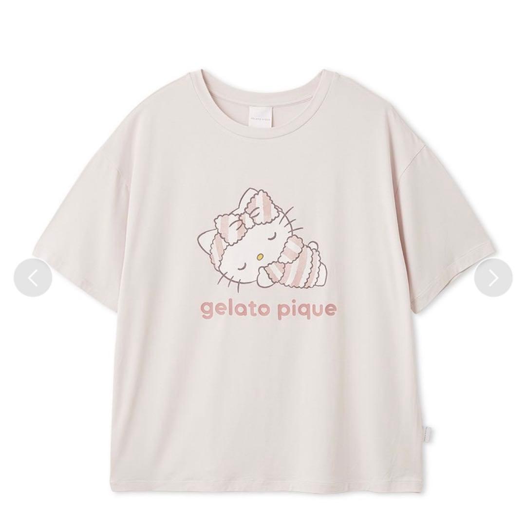 サンリオハウス ジェラートピケ ハローキティ Tシャツ 総柄ショートパンツ 上下