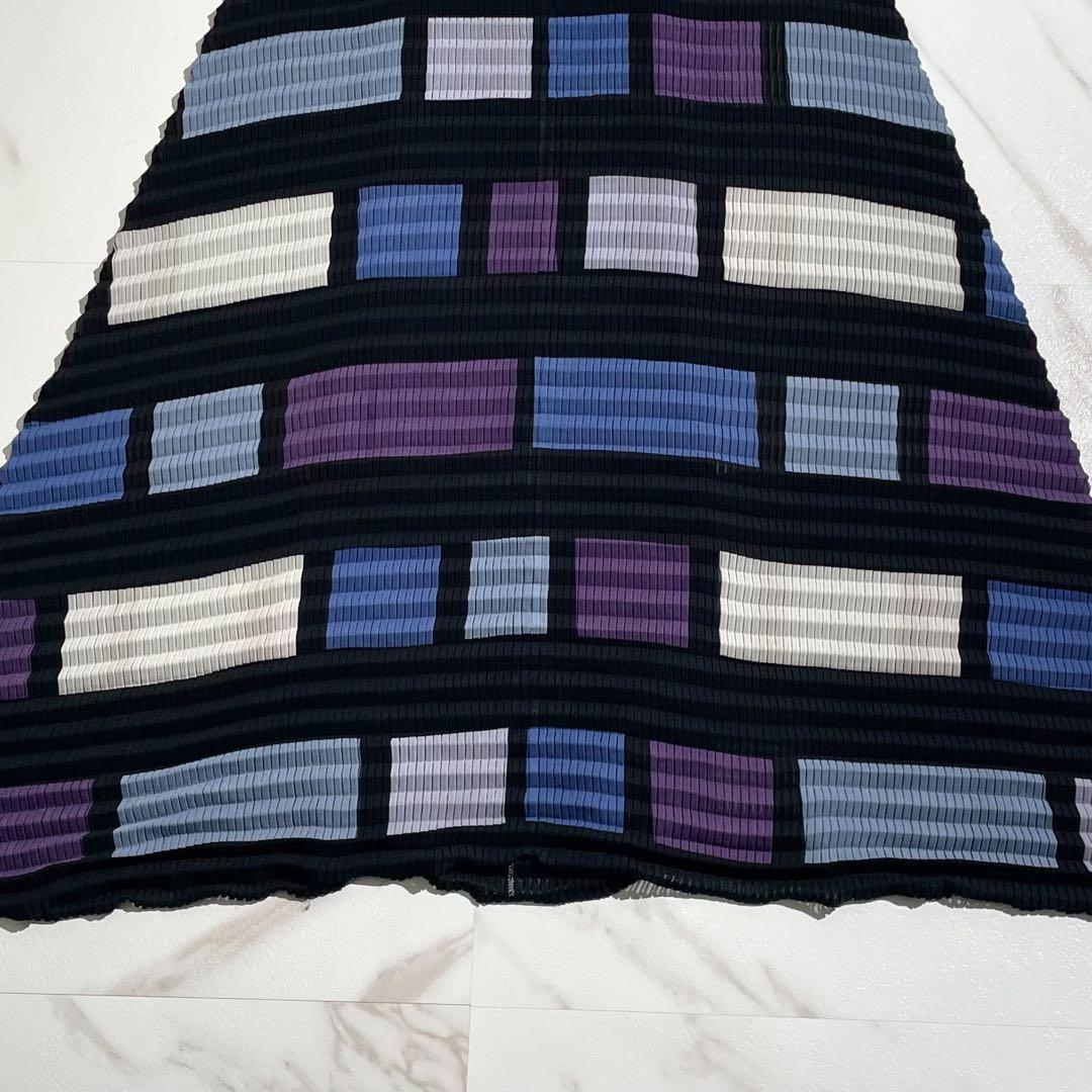 極美品✨ISSEY MIYAKE 変形 段違い プリーツロングスカート フレア