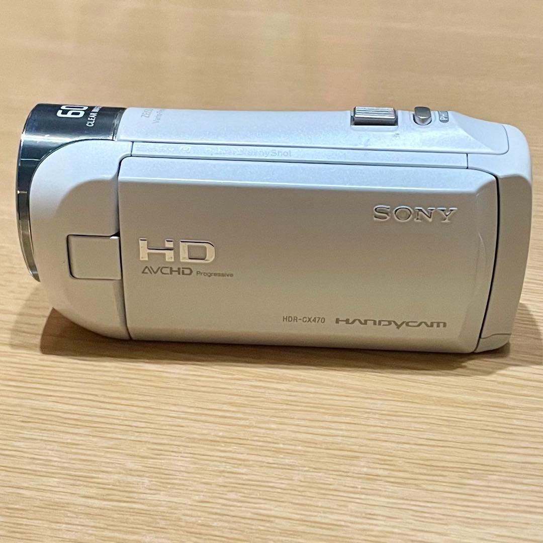 【箱、取説有】2019年購入SONY ビデオカメラ HDR-CX470 ホワイト