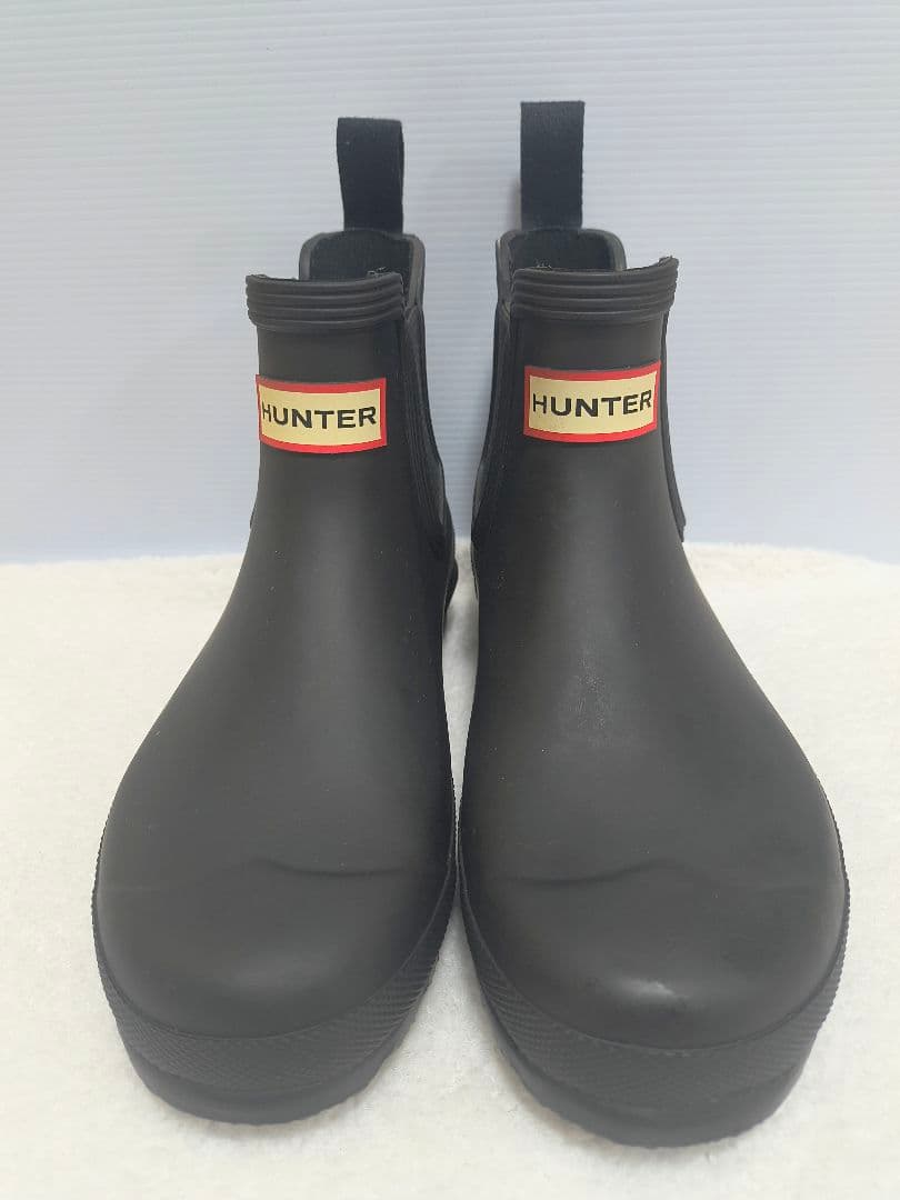 HUNTER ハンター　レインブーツ チェルシー ショート 黒 23cm前後