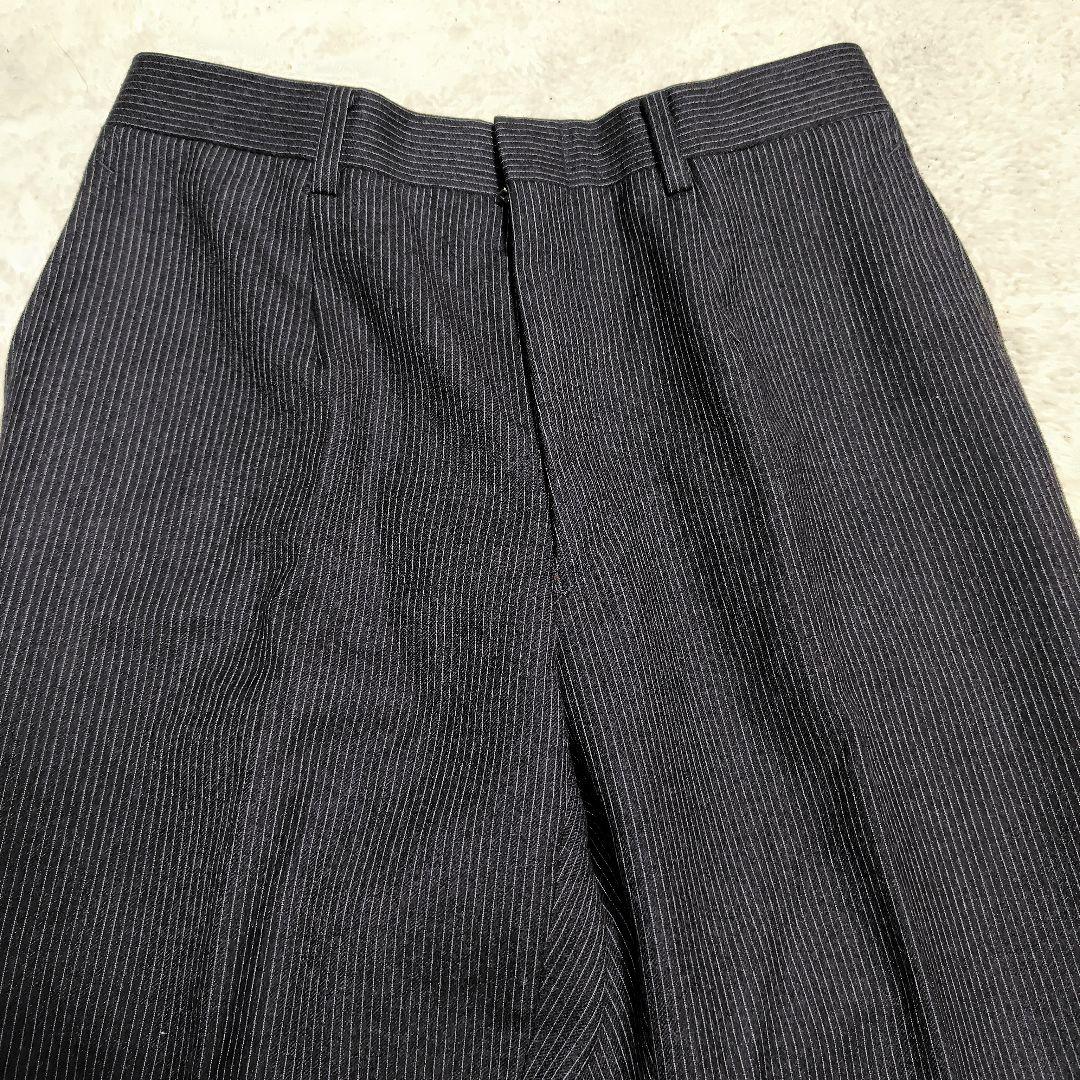 NORMAN HARTNELL スーツ 3ピース ダークグレー ストライプ