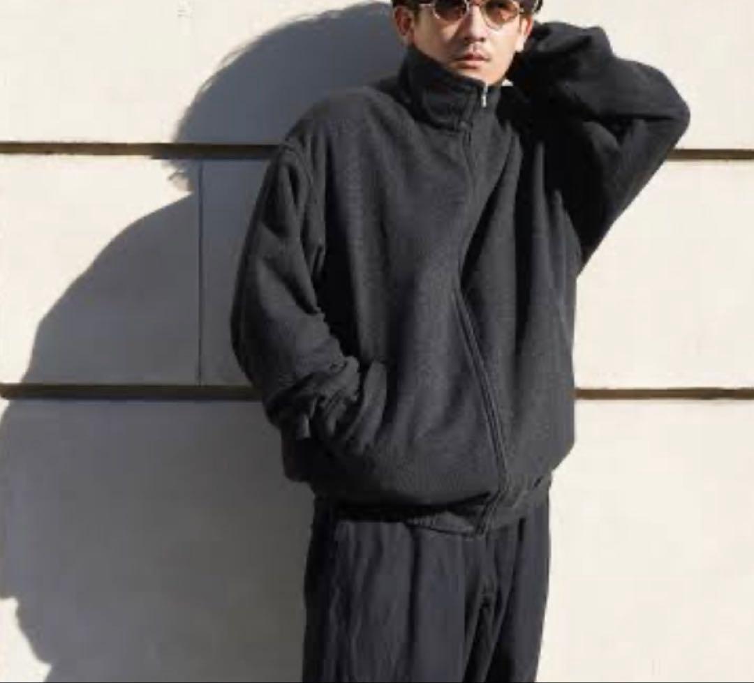 comoli カシミヤ　トラックジャケット　チャコール　3