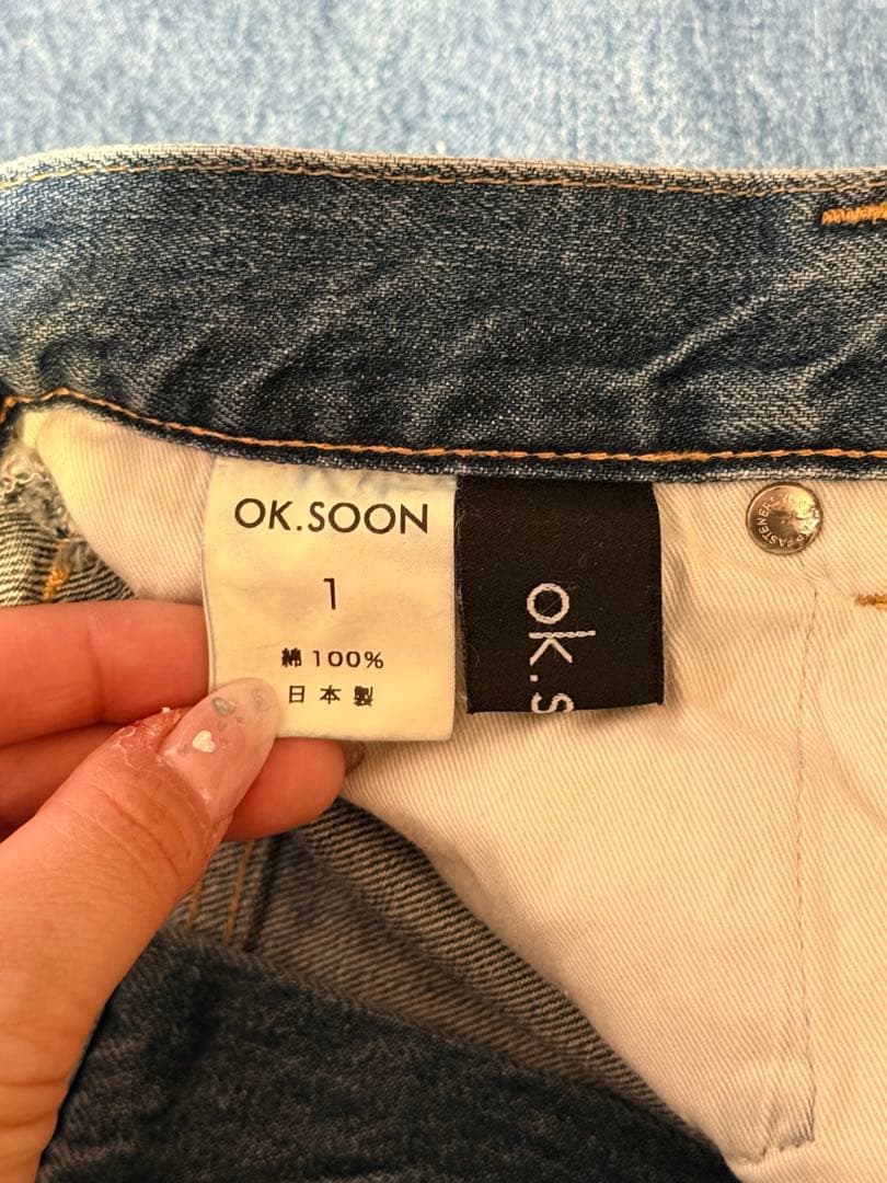 パンツ ok.soon original wide denim blue