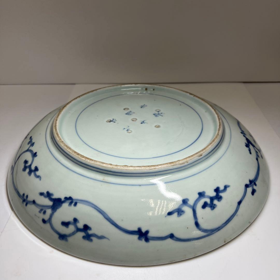 古伊万里　染付大皿　直径約34㎝　東Y7-1208①