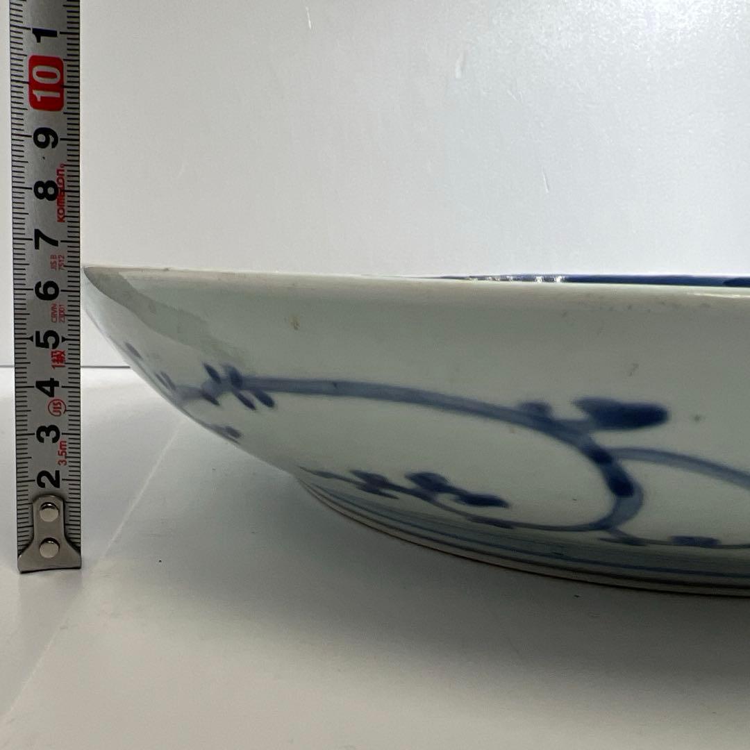 古伊万里　染付大皿　直径約34㎝　東Y7-1208①