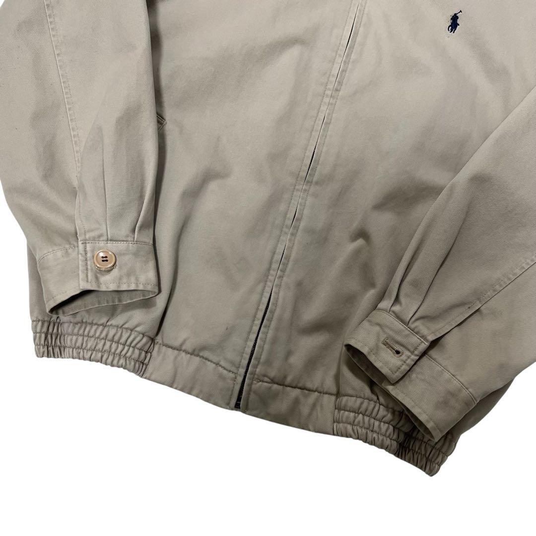 【USA製】ポロバイラルフローレン スイングトップ XL ベージュ 裏地チェック