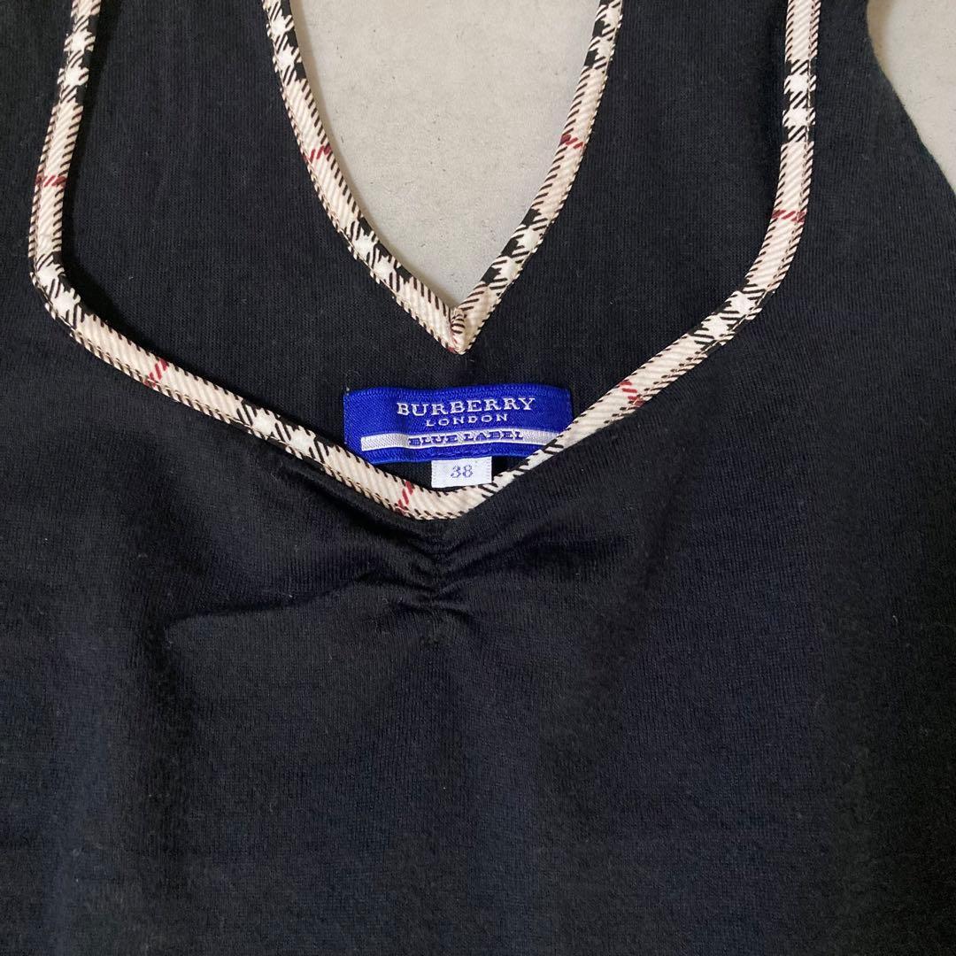 Burberrybluelabel ノバチェックタンクトップ フォルターネック