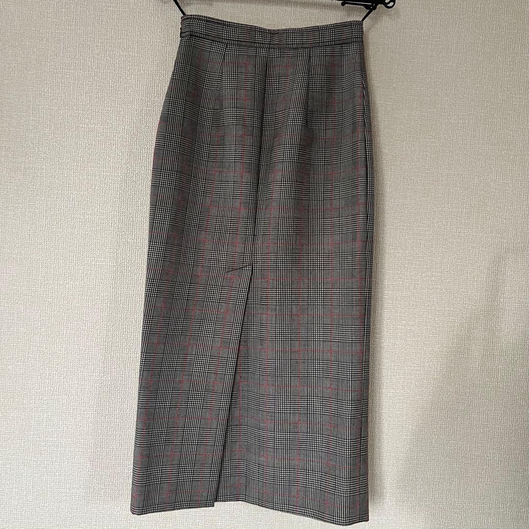 【MIU MIU】タイトチェックスカート