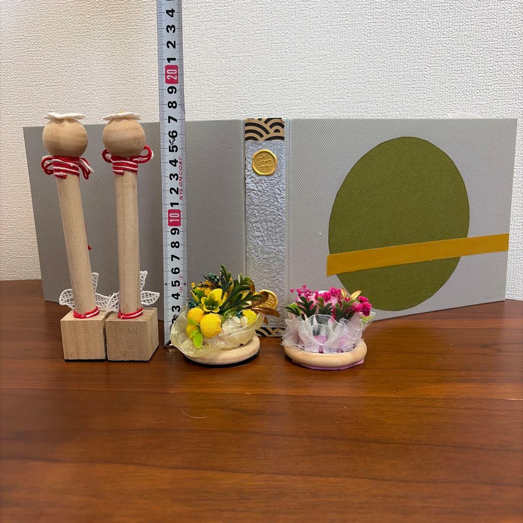 おばぁの手作りおひなさま　座り雛　白1