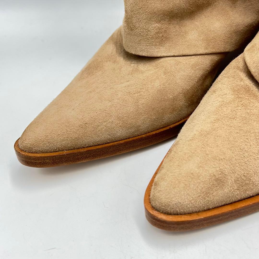 未使用❤️ラクラス【BRENTA】スゥエードミドルブーツ　カバーブーツ24.0