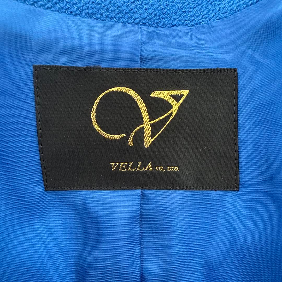 VELLAレディーステーラードジャケット 青 40