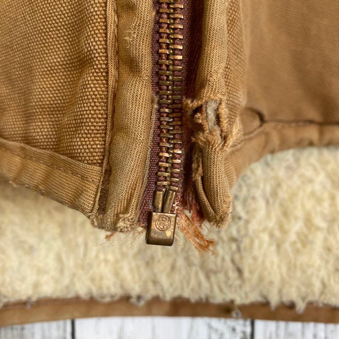 【貴重】Carhartt ダックベスト ボア裏地 ブラウン BRN XXL
