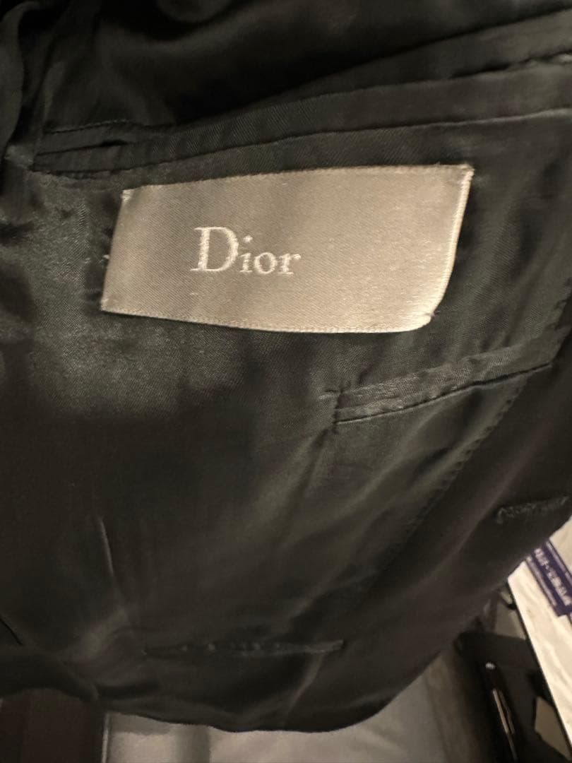 DiorHommeディオールオム　ラメストライプテーラードジャケットサテンラペル