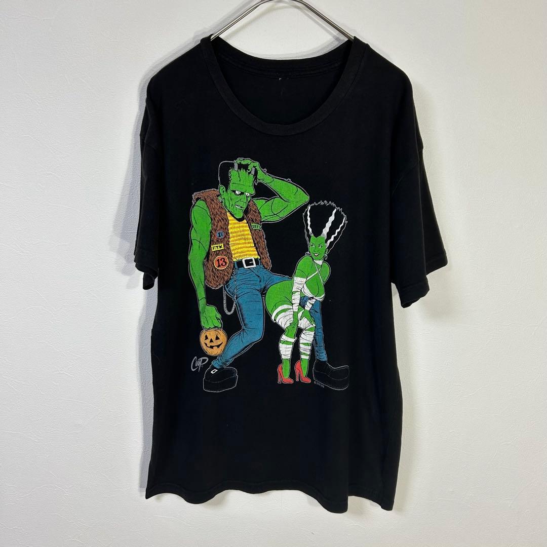 フランケン ストリップ Tシャツ レトロ tee 90s y2k old M