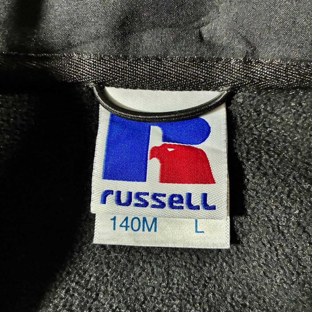 90s Russell Athletic ソフトシェルジャケットドローコード黒
