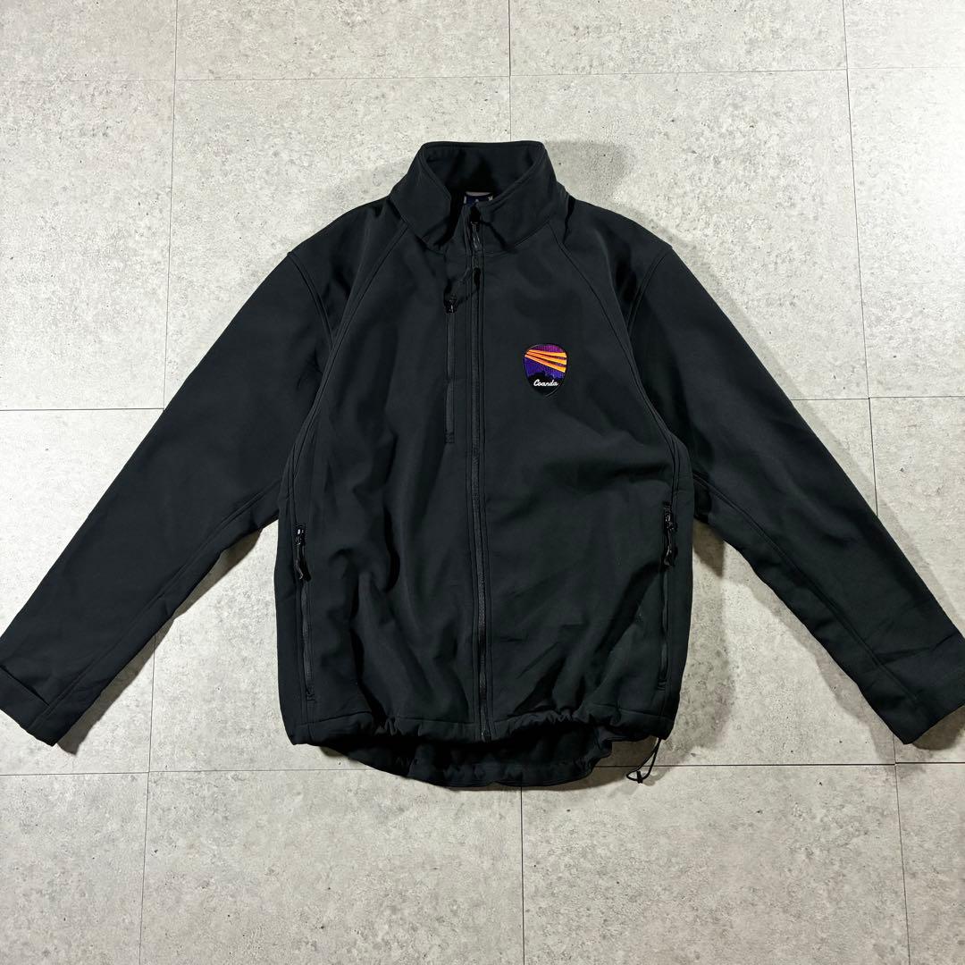 90s Russell Athletic ソフトシェルジャケットドローコード黒