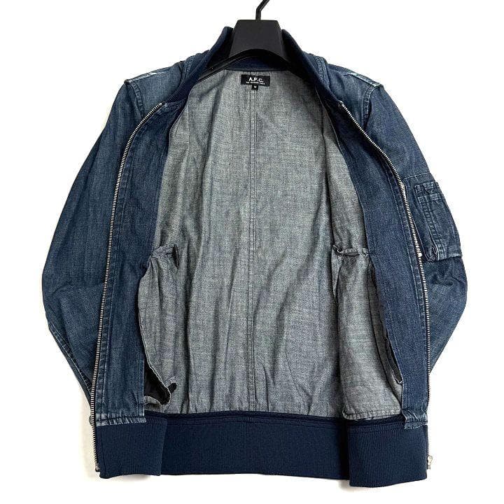 A.P.C. デニム MA-1 ジャケット M 日本製 アーペーセー ブルゾン