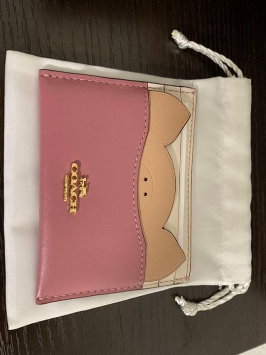【新品】【限定品】レザー coach ピッグ フラットカードケース パスケース