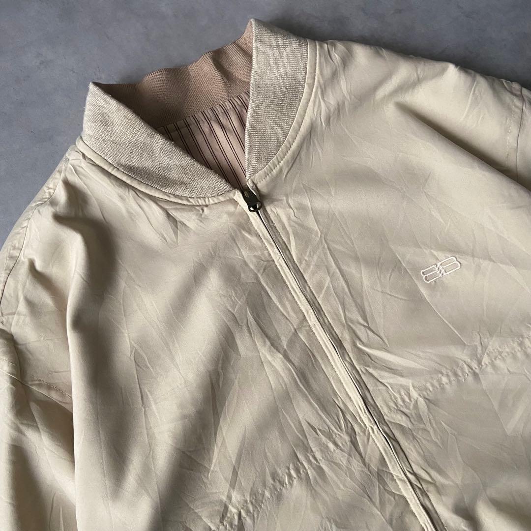90s BALENCIAGA リバーシブルブルゾン ロゴ刺繍 ビンテージCE27