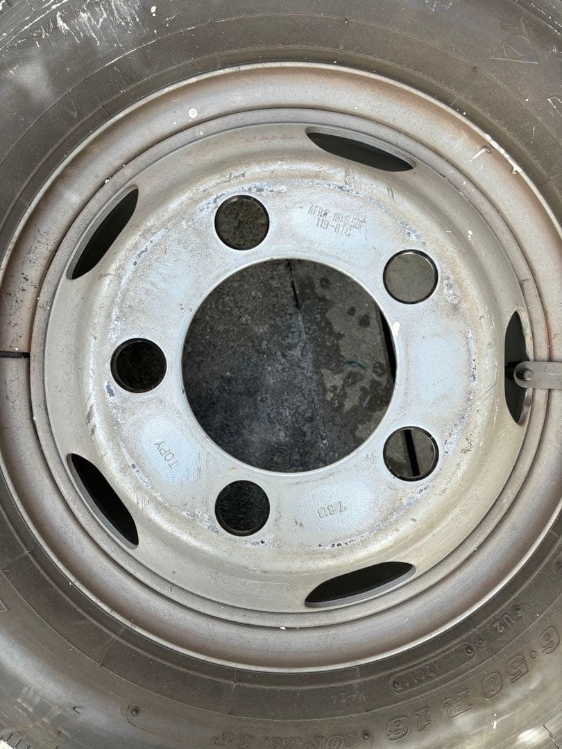 鉄着払い　ホイールtopy 5穴　6.50r16トヨタ純正　ハイエース4本セット