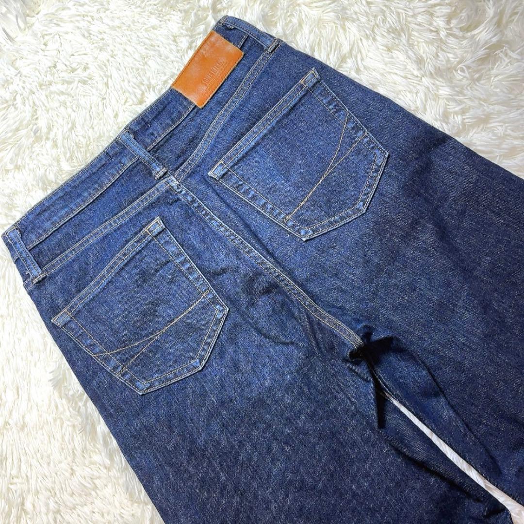 【サムシング】✨️濃紺✨️LISA ワイド ハイウエスト ストレッチ デニム M