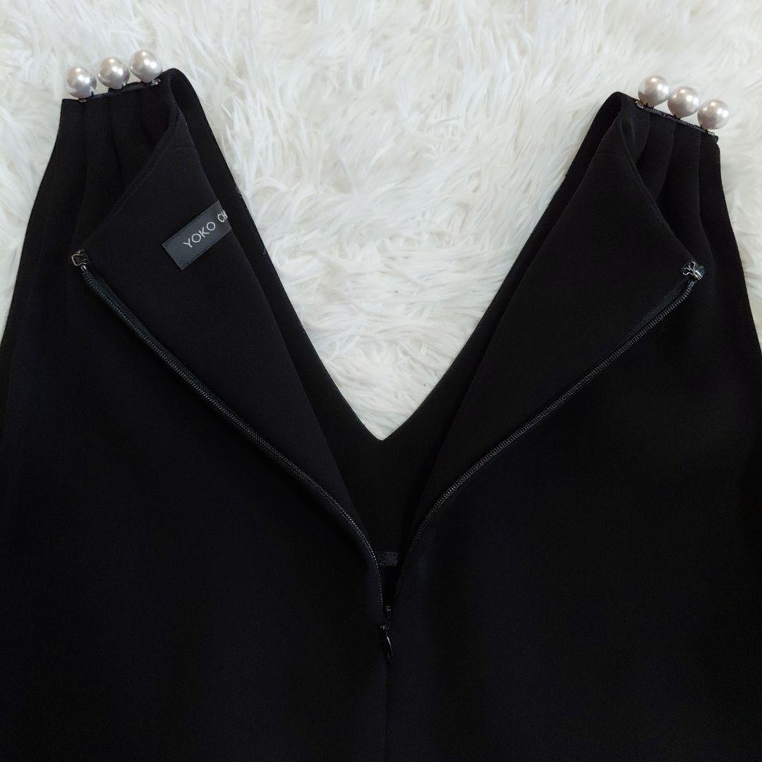 極美品✨ヨーコチャン　ワンピース　ノースリーブ　パール　ショルダー38