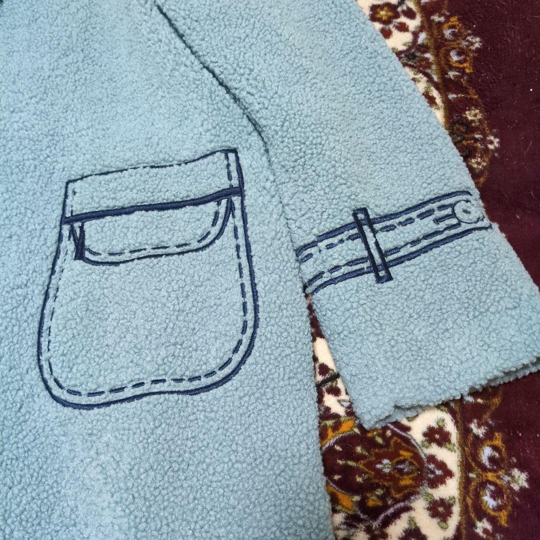 アビステ　SPICCO 水色 だまし絵刺繍ロングコート軽量
