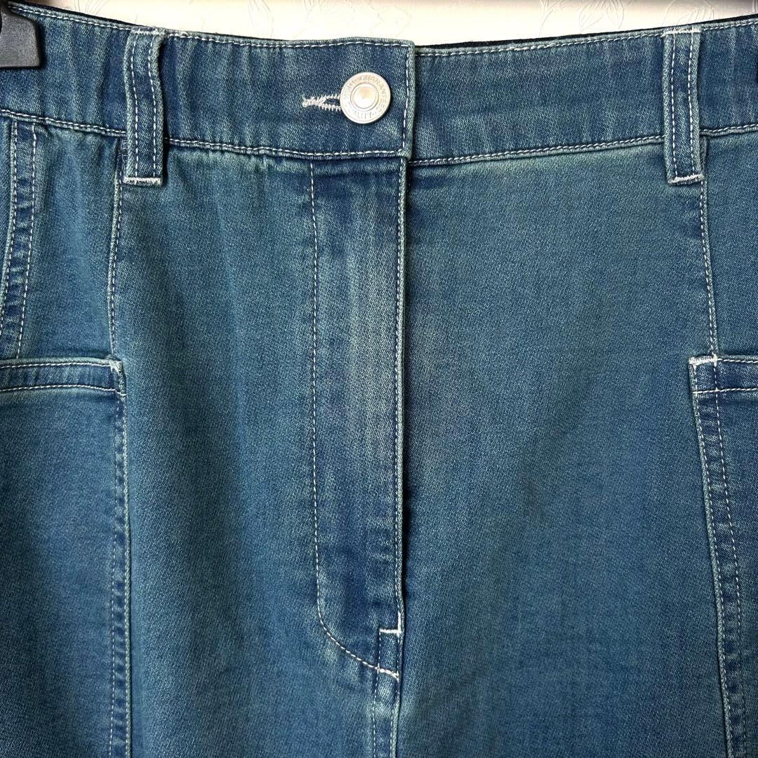 MINHA KILA KILA デニムロングフレアスカート　綿84% タグ付き