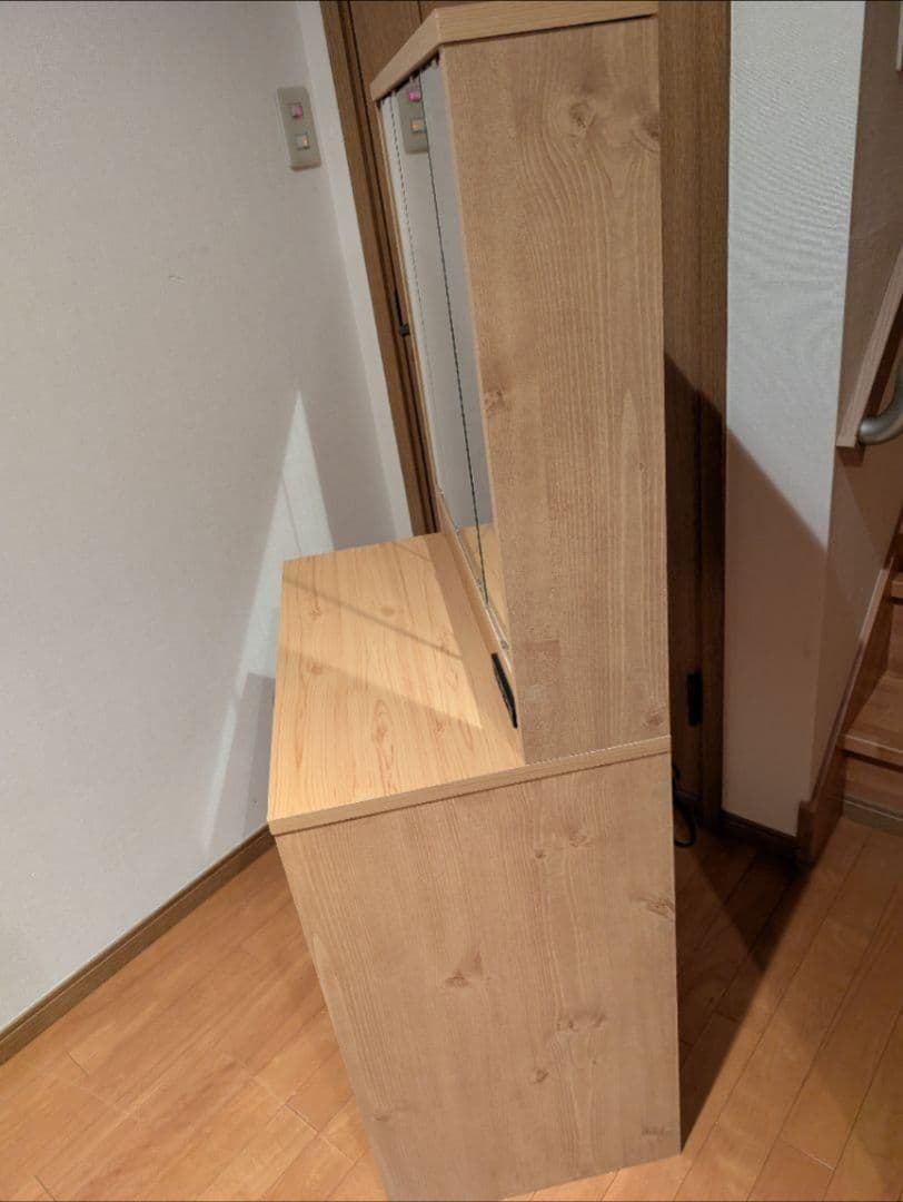 カ*ル様 《送料込》ベルメゾン 三面鏡 ドレッサー 化粧棚 机 メイクデスク ミ