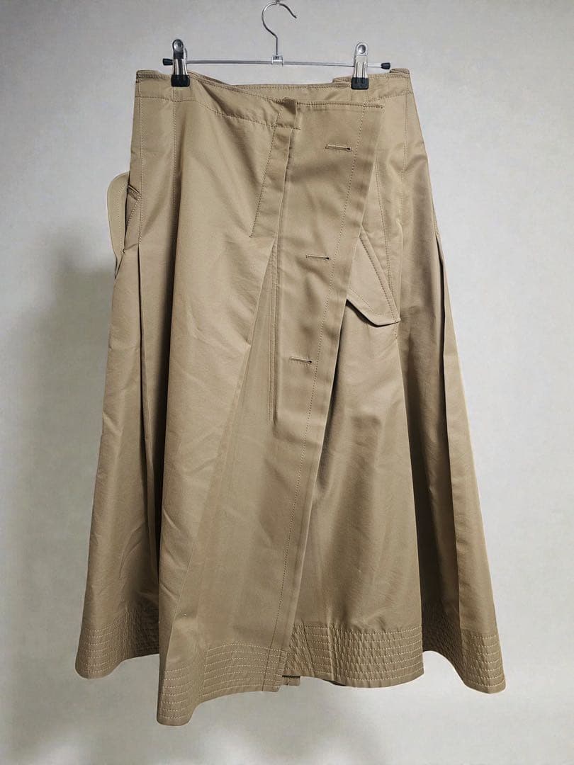 本物美品sacai コットンギャバン　ミックススカート
