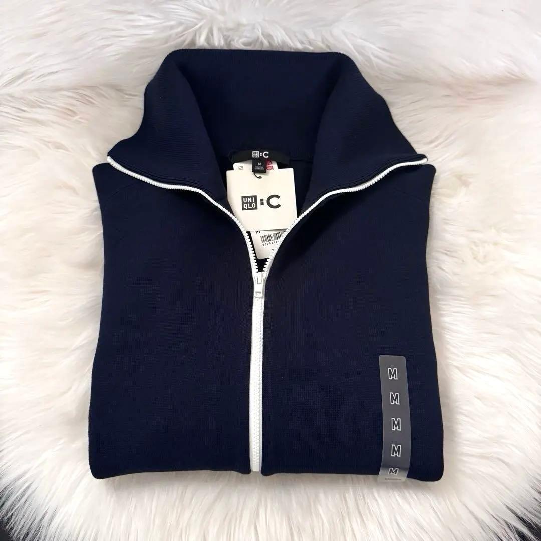 ［新品】ユニクロ／UNIQLO C ミラノリブフルジップカーディガン M