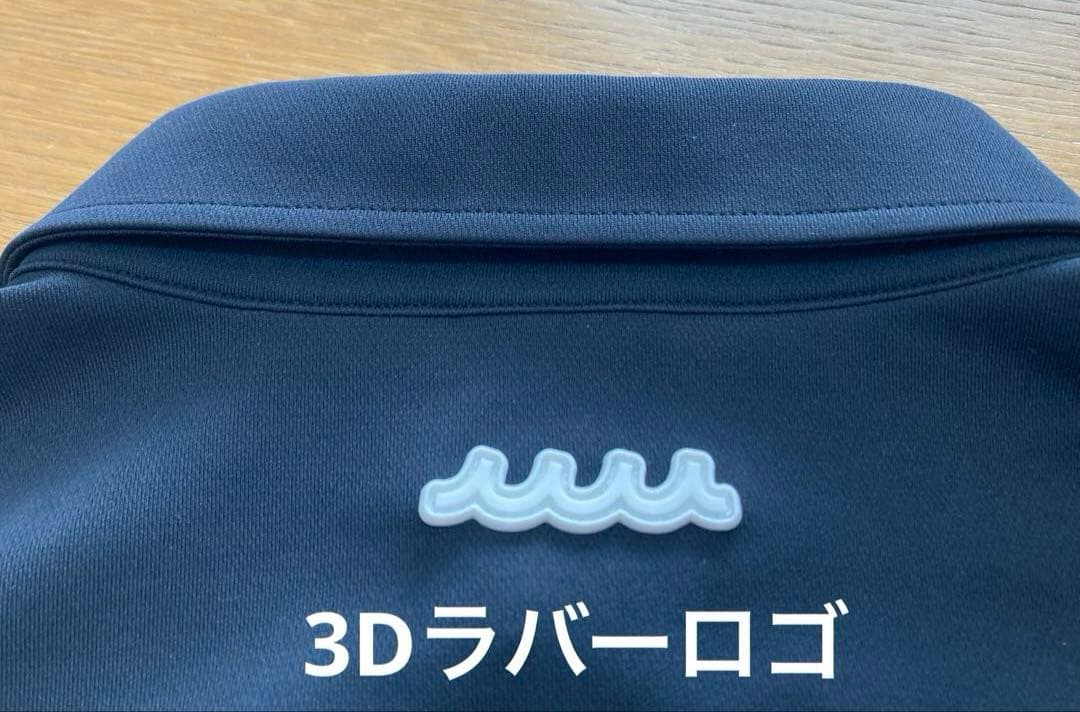 美品☆ ムータマリン 半袖 ポロシャツ 春夏 ゴルフウェア メンズ M 3Dロゴ
