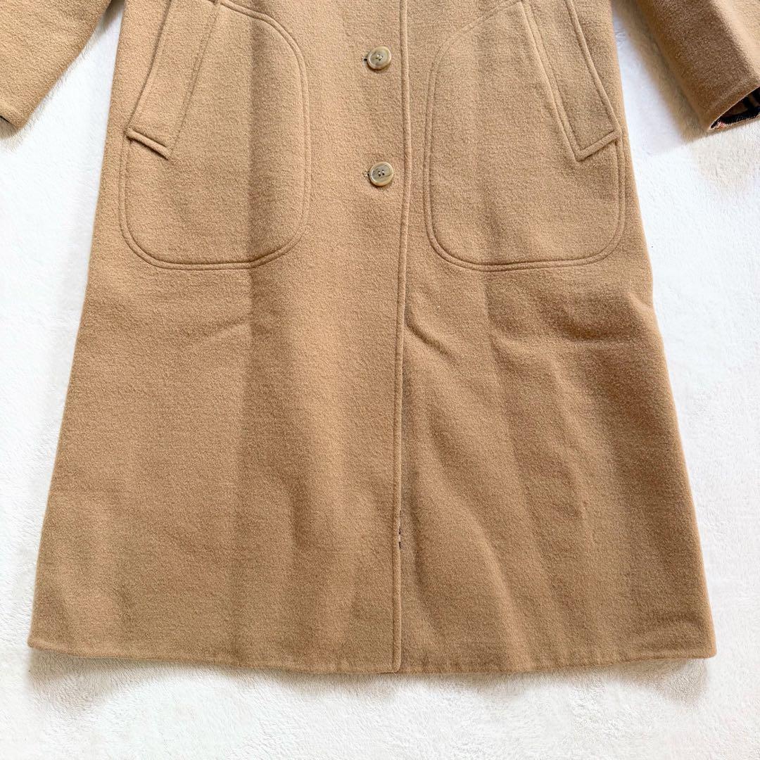 極美品　ロング丈　リバーシブル　Burberry 総柄ノバチェック　ウールコート
