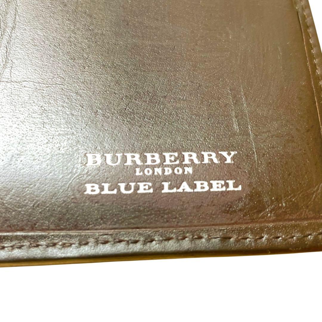 良品 BURBERRY BLUE LABEL 折り財布 がま口 ノバチェック