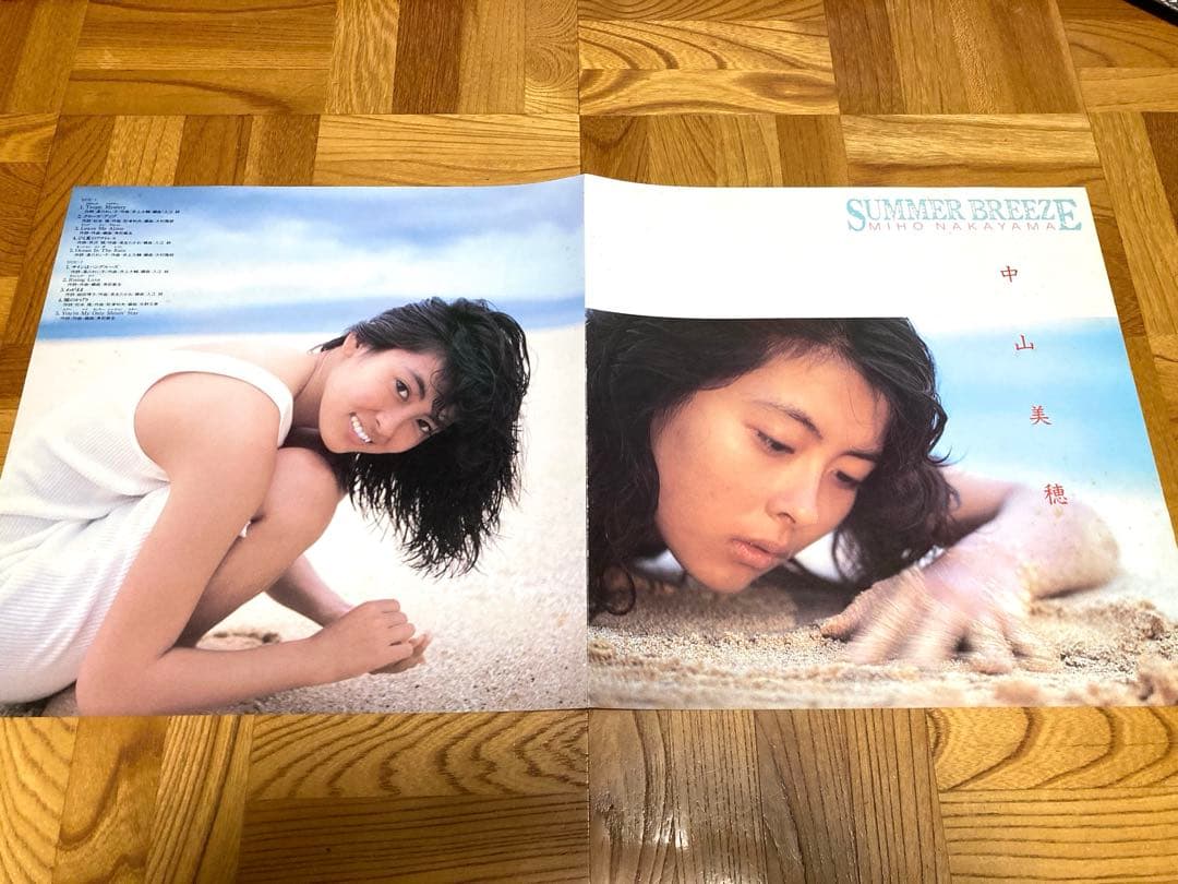 【直筆サイン？】LP 中山美穂 / サマーブリーズ 帯付 角松敏生 シティポップ
