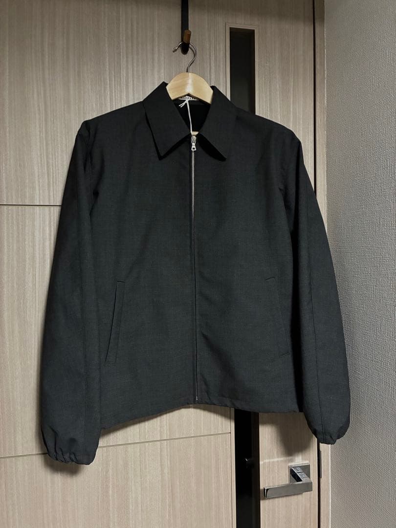 ジャケット・アウター AURALEE BONDED TROPICAL WOOL ZIP BLOUSON