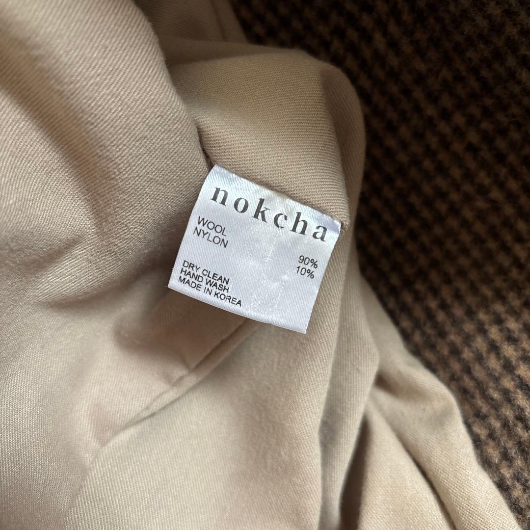 ジャケット・アウター nokcha hounds tooth check coat