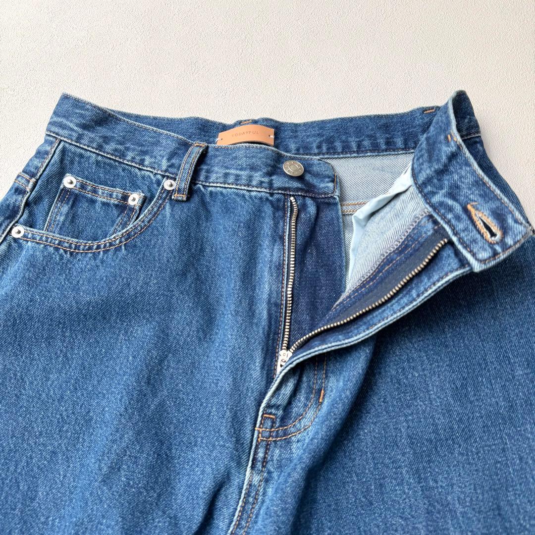 トゥデイフル　TODAYFUL carys denim 25 ワイド　ブルー