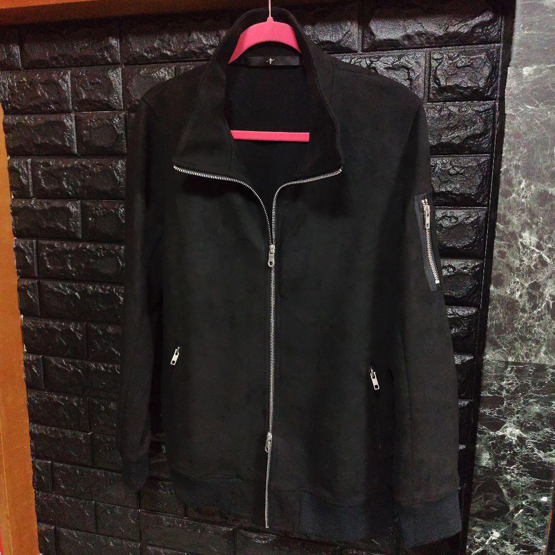 美品　ノーアイディー　フェイクスエード　ジップアップ　ジャケット
